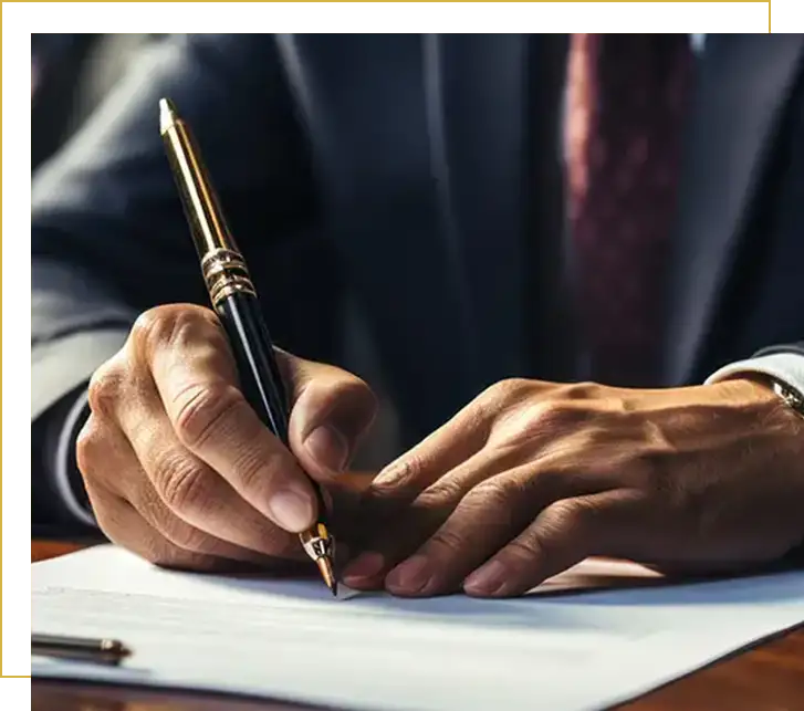 signing paper