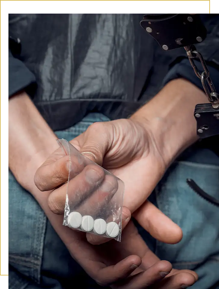 drug possession handcuff